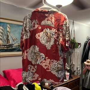 Red Tiger Print Shirt